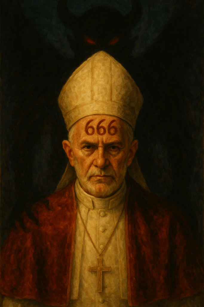 Bold 666 graphic with dark tones, representing the mysterious number of the beast in Bible prophecy